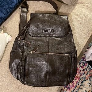 Leather Polo backpack
